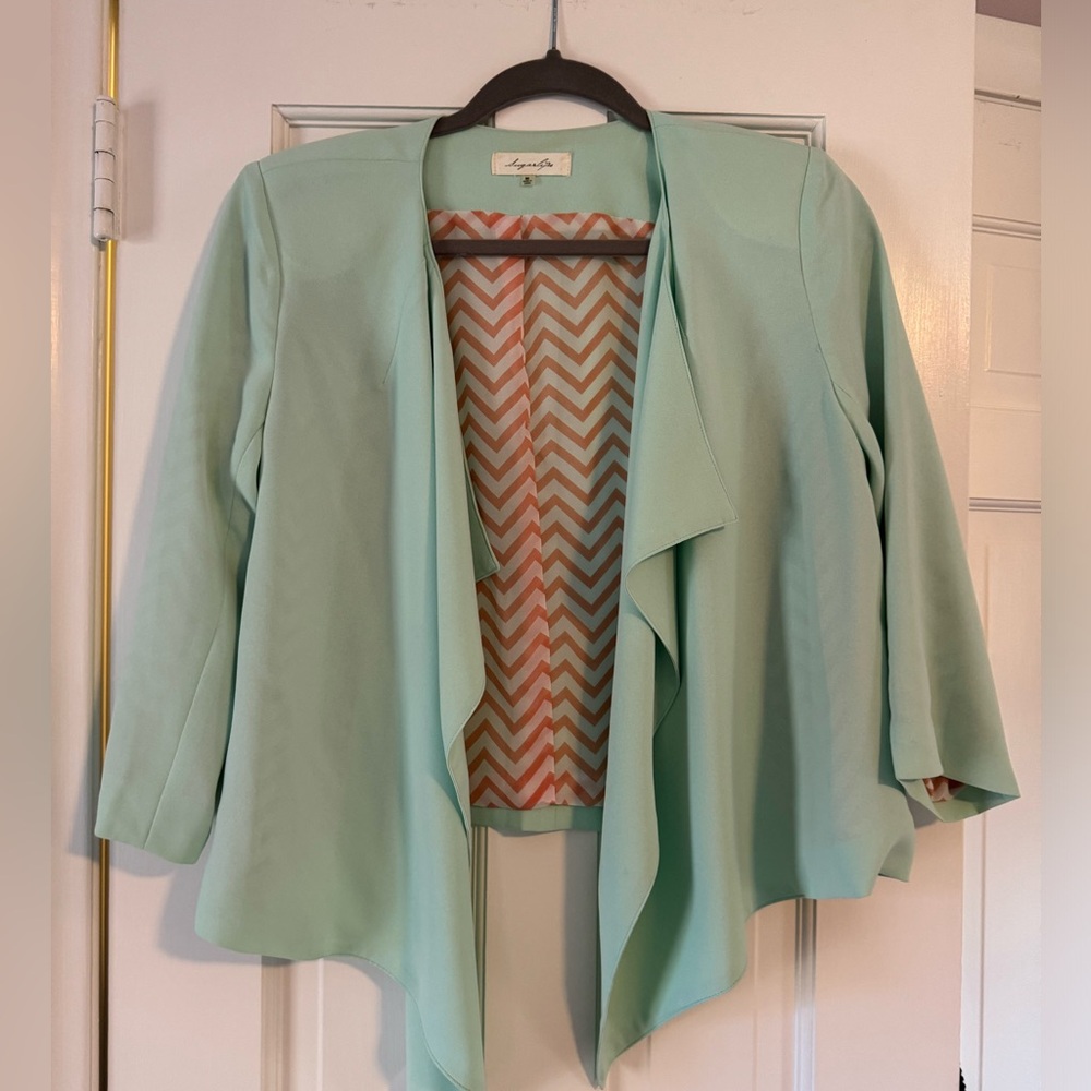 Teal blazer sugarlips